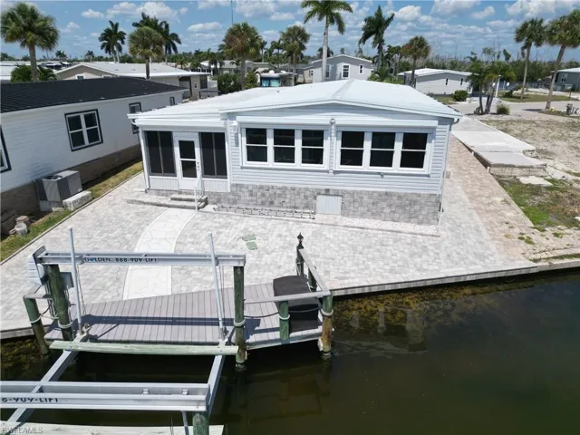 Drone view of back of property