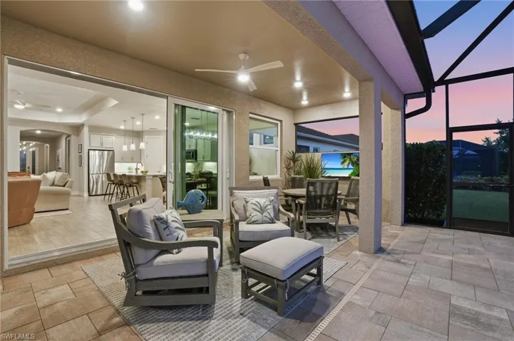 Sitting, Dining area, screened lanai leading to living area