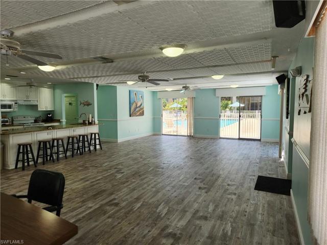 Clubhouse interior, with large activity room