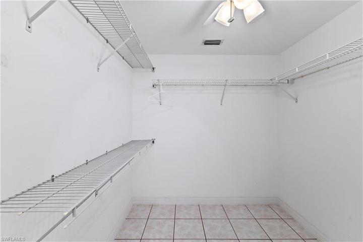 Master bedroom with large walk in closet