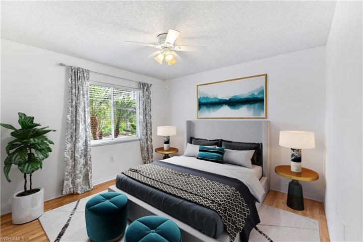 Guest bedroom with virtual staging