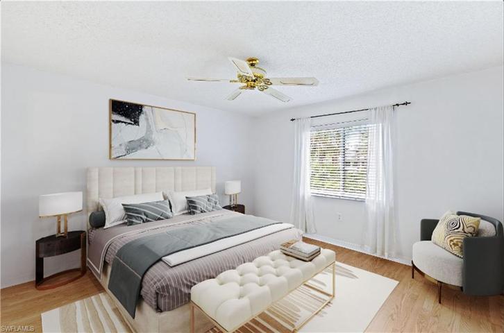 Master bedroom with virtual staging