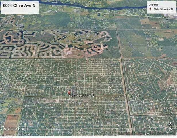 Aerial Map. Depicting the geographic location of the property at 6004 Olive Ave N