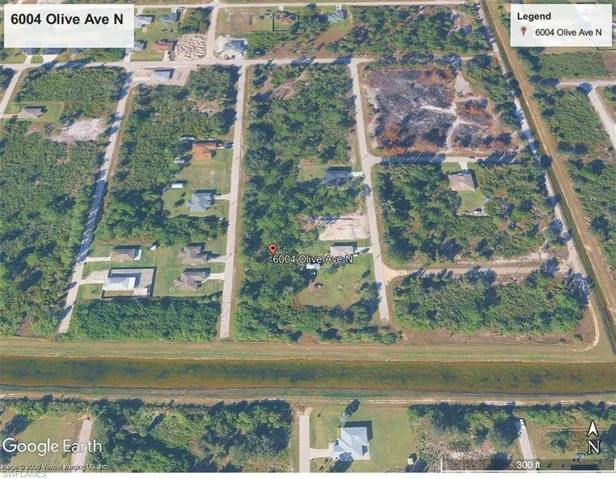 Aerial Property Map. Displaying the property location at 6004 Olive Ave N within its surrounding environment