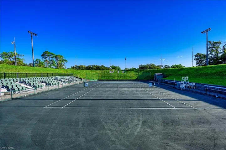 View of tennis court