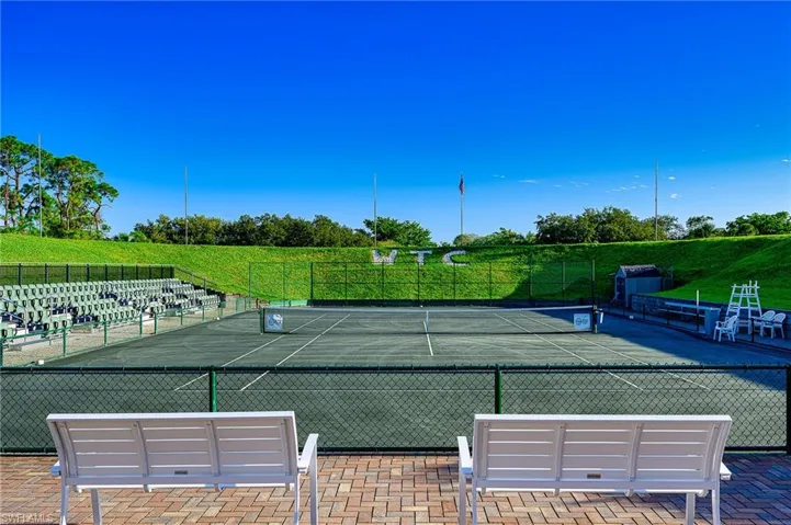 View of tennis court