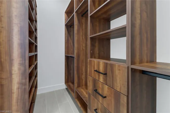 His walk in closet
