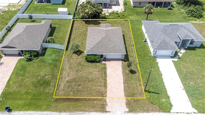 Birds eye view of property