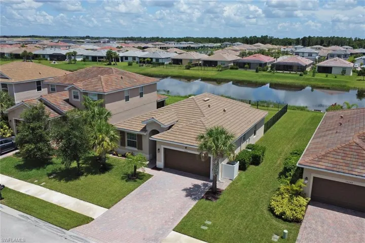 Bird's eye view with a residential view and a water view