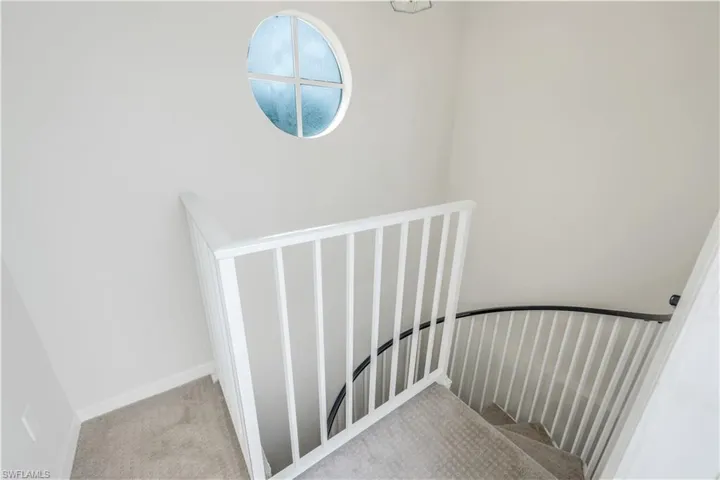 Staircase to look out balcony