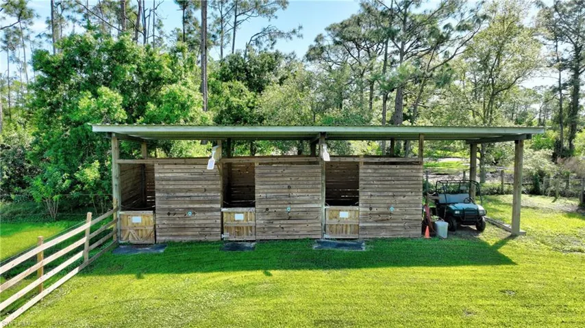 Three stall barn with storage
