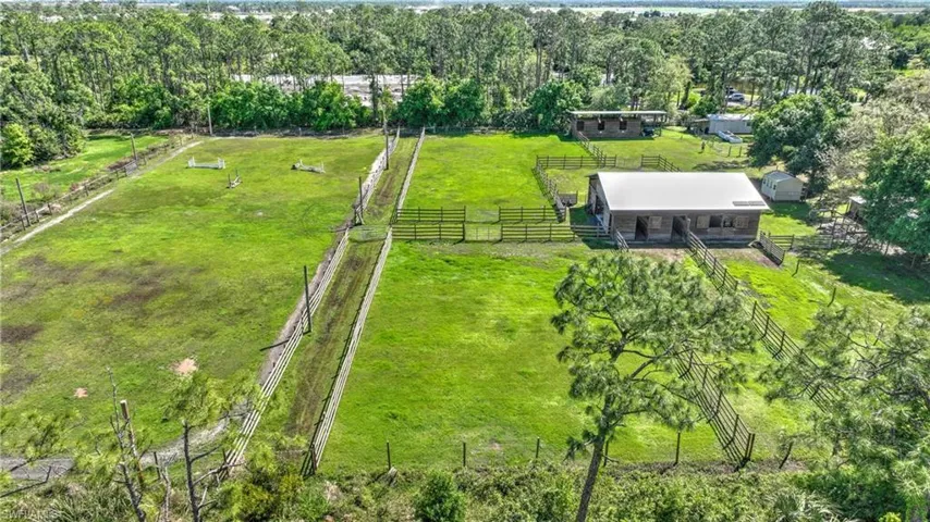 Main barn and pastures from arena