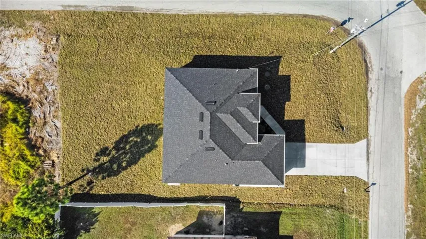View from above of property