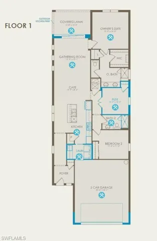 Floor plan with options selected