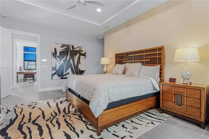 Bedroom with ceiling fan