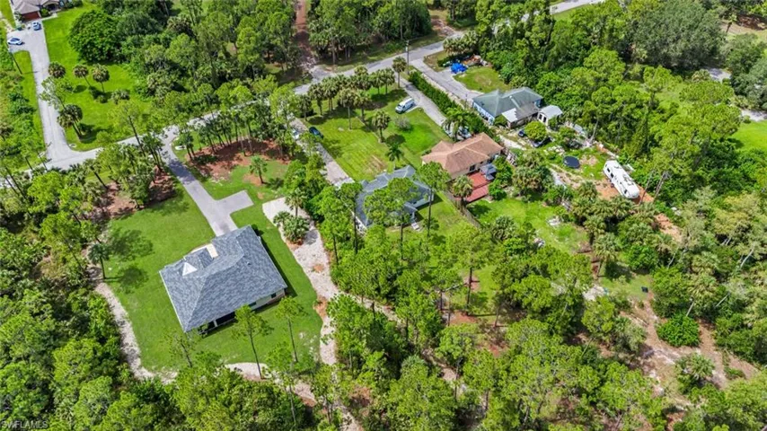 Aerial view of the homesite