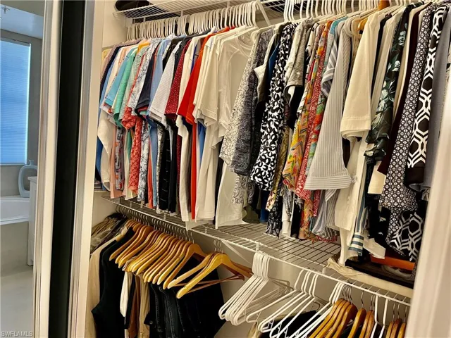 View of walk in closet