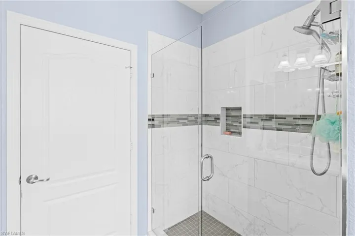 Bathroom with a shower stall