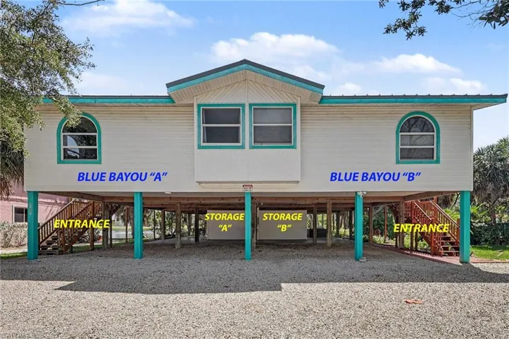 WELCOME TO BLUE BAYOU!  DUPLEX WITH IDENTICAL LAYOUTS.  LOTS OF PARKING.  EACH SIDE HAS A STORAGE AREA.
