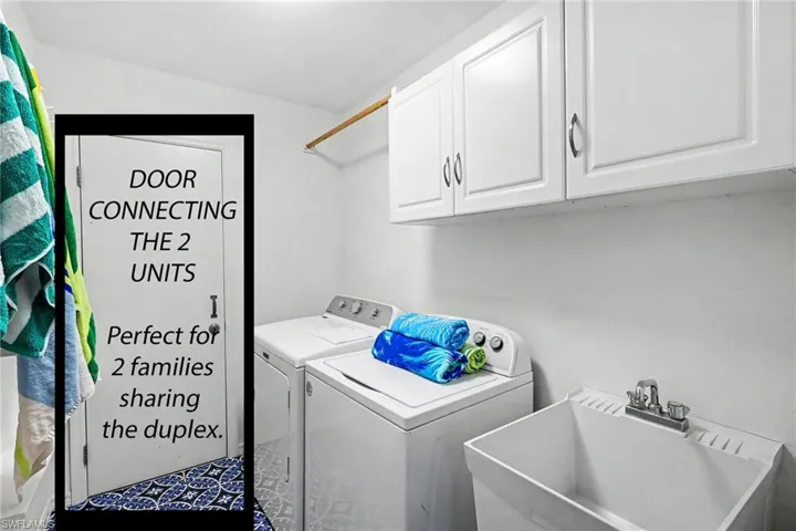 A CONNECTING INTERIOR DOOR ALLOWS THE UNITS TO FUNCTION TOGETHER AS ONE EXPANSIVE FAMILY RETREAT (4 BEDROOMS & 4 BATHS) OR INDEPENDENTLY AS TWO SEPARATE RENTAL ACCOMMODATIONS.  NO NEED TO GO OUTSIDE AND DOWN STAIRS, THEN UP STAIRS, TO ACCESS THE OTHER SIDE!