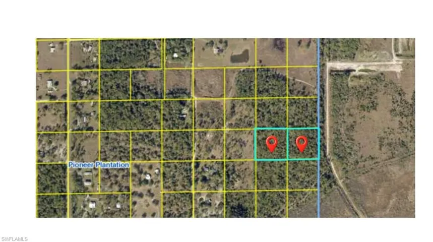 Map / location with property parcel outlined
