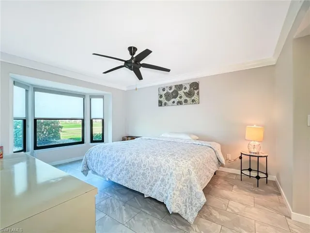 Golf course views from the master bedroom.