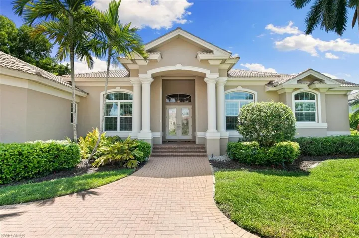 View of front of home featuring french doors