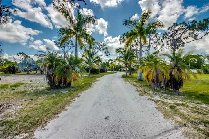 Long driveway entrance