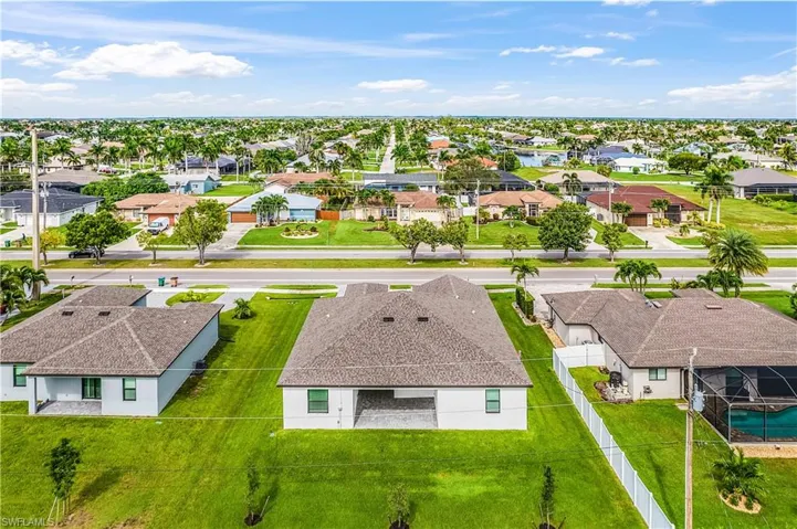 Aerial view of residential area