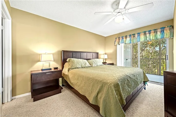 Master bed with great view and tons of natural light