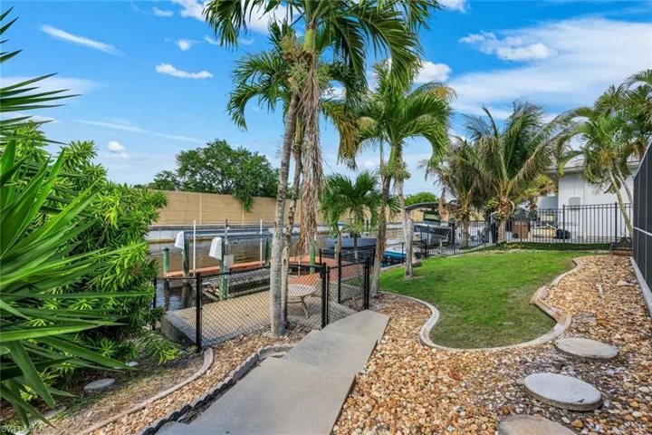Fenced in back yard