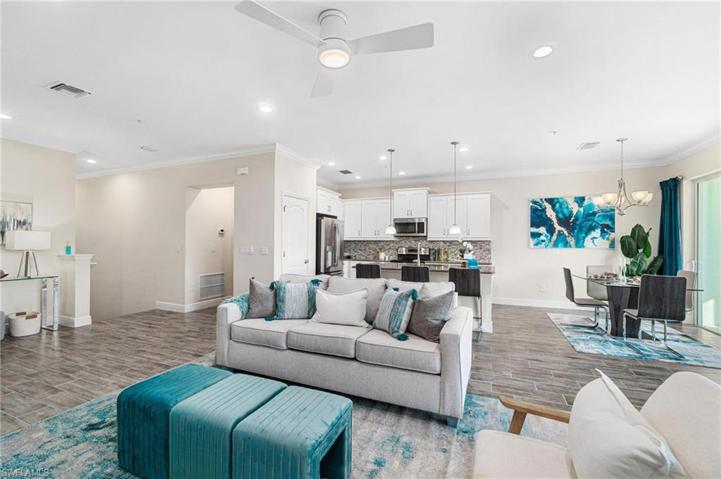 Main living area, showing the entry and the hallway to the laundry room.