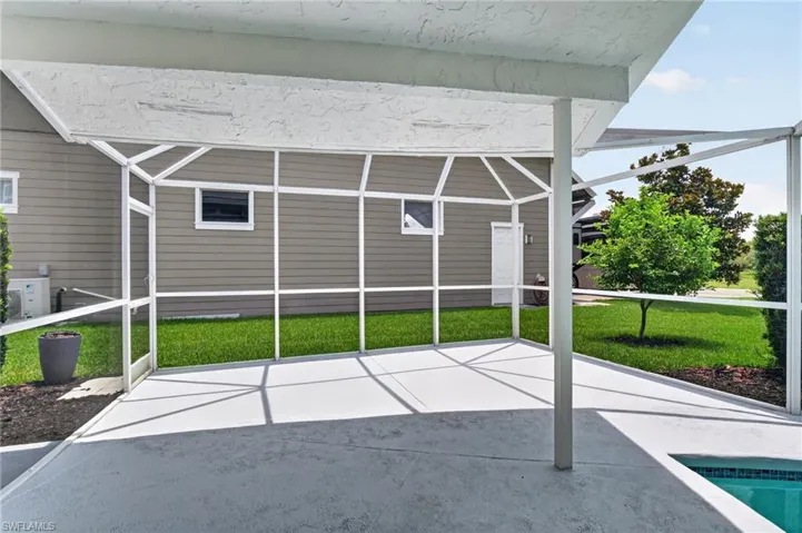 This screened pool and Lanai offer sun and shade