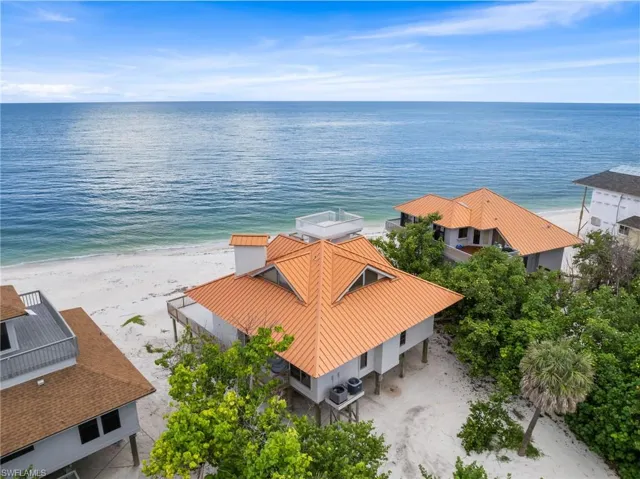 Aerial view of expansive beach