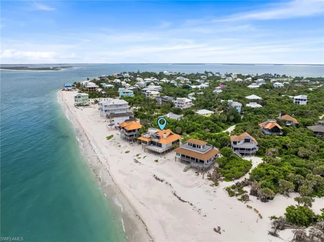 Bird's eye view of unending shoreline