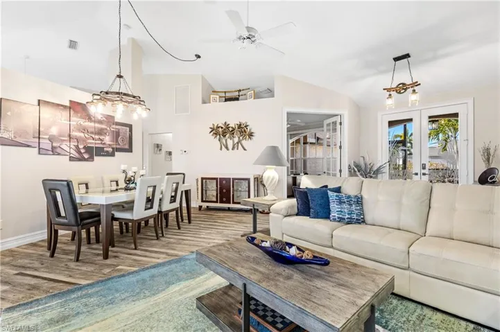Open living and dining space is just so comfortable
