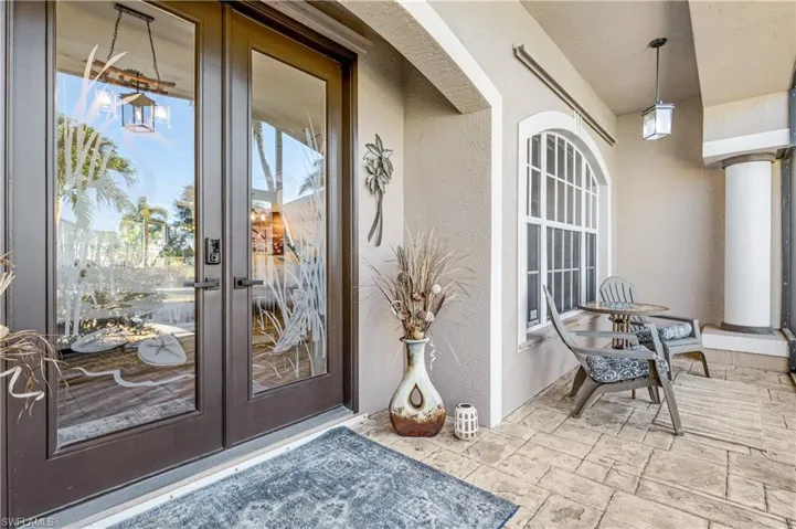 This front porch is private and relaxing
