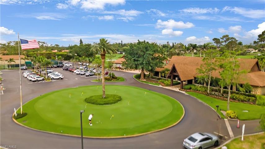 Putting Green and Main Club House with restaurant