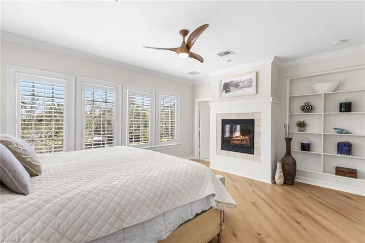 This serene retreat offers a fireplace for complete relaxation.  Built ins for your favorite pictures and prize posessions.