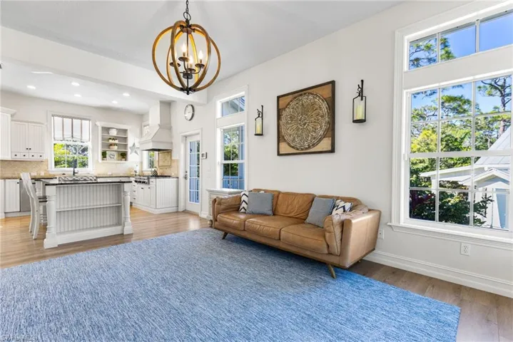 Wonderful seating area right across from the kitchen area.