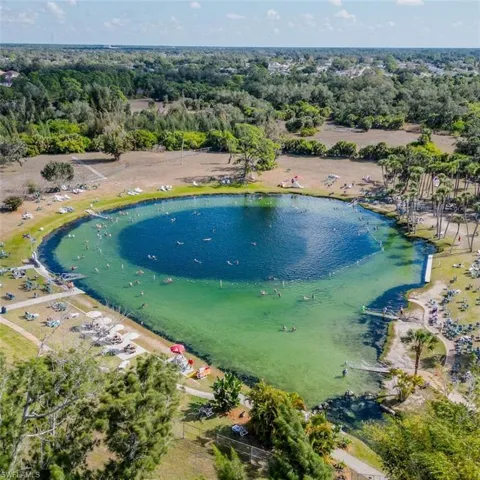 Drone / aerial view of a nearby body of water