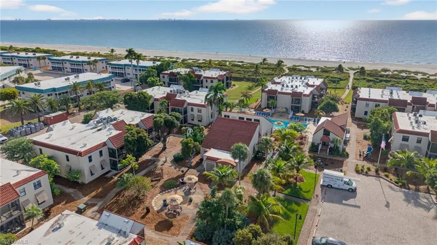 Bird's eye view of expansive beach