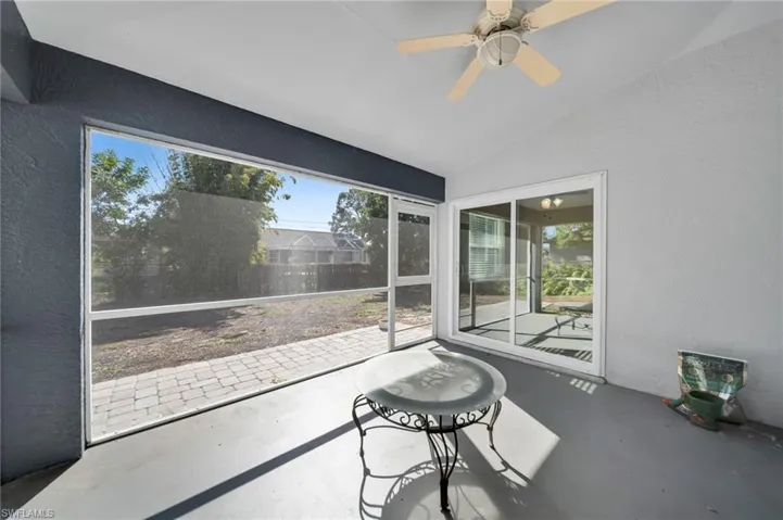Covered Lanai with Hurricane Sliding doors
