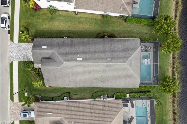 Birds eye view of property