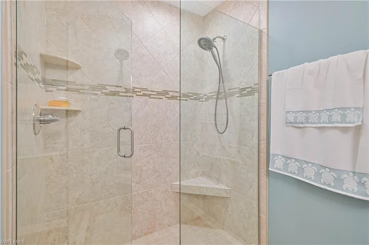Bathroom featuring a stall shower