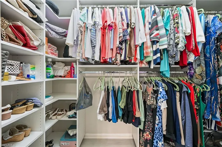 View of walk in closet
