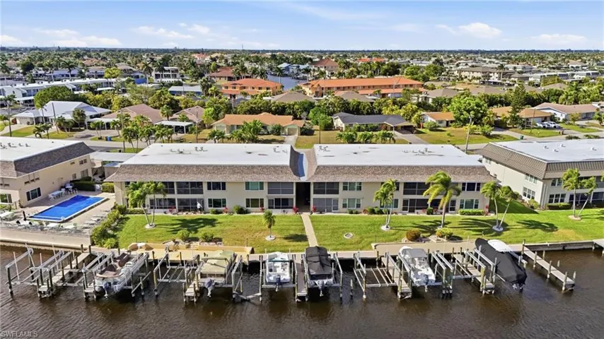 Bird's eye rear building view