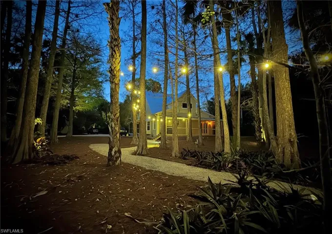 Shell Walkway at Night
