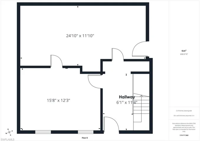 Ground floor with 2 separate enclosed storage rooms
