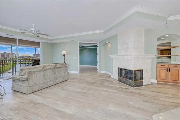 Custom Travertine Gas Fireplace!